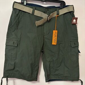 Men’s Olive Cargo Shorts with Belt by Wear First size 38
